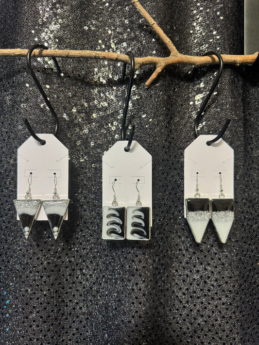 It's ALL Black And White Earrings
