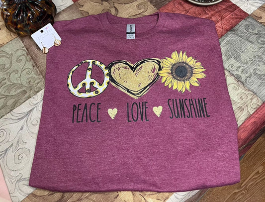 Peace Love and Sunshine Tshirt