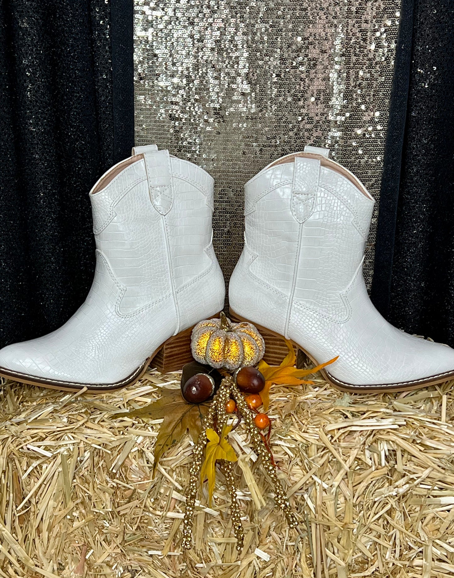 Crisp, Cream and Cute Booties (IN STOCK)