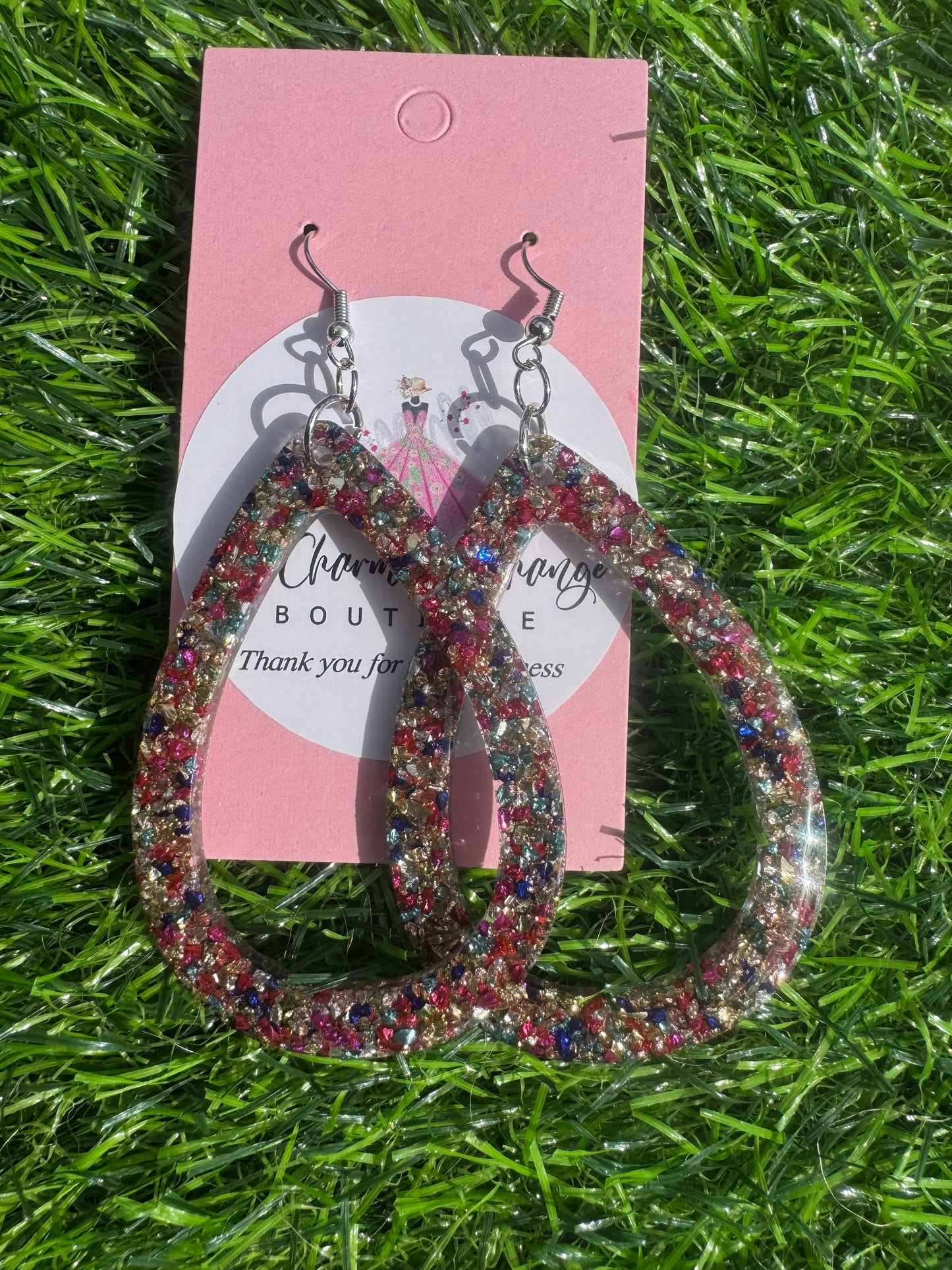 Multi-Color Glitter and Glow Earrings