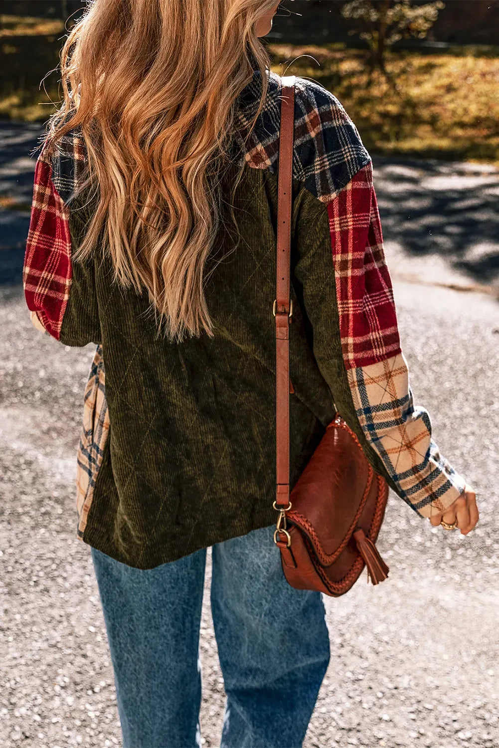 Plaid Button Up Long Sleeve Shacket (IN STOCK)