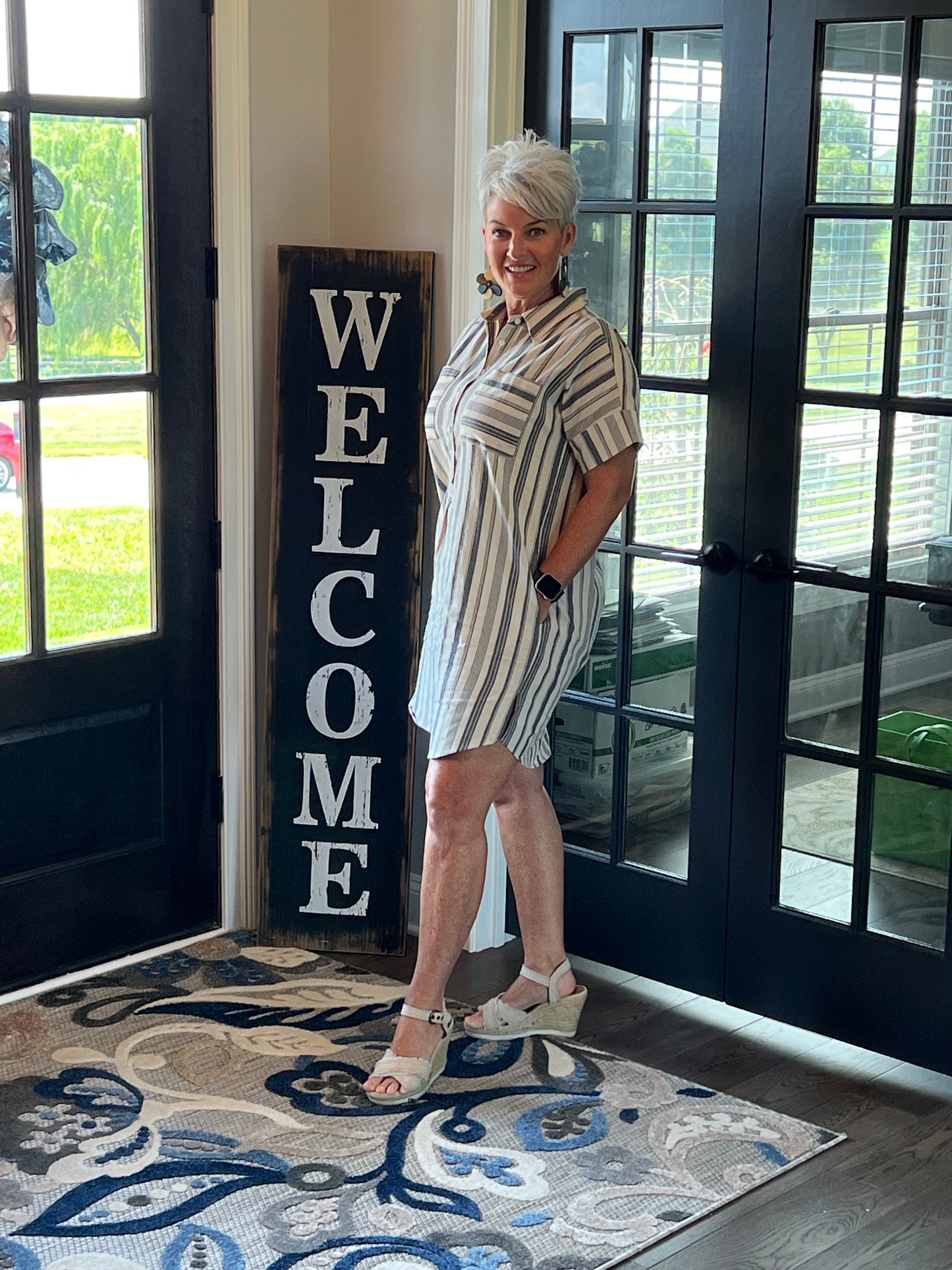 Simply Classy In Stripes Dress