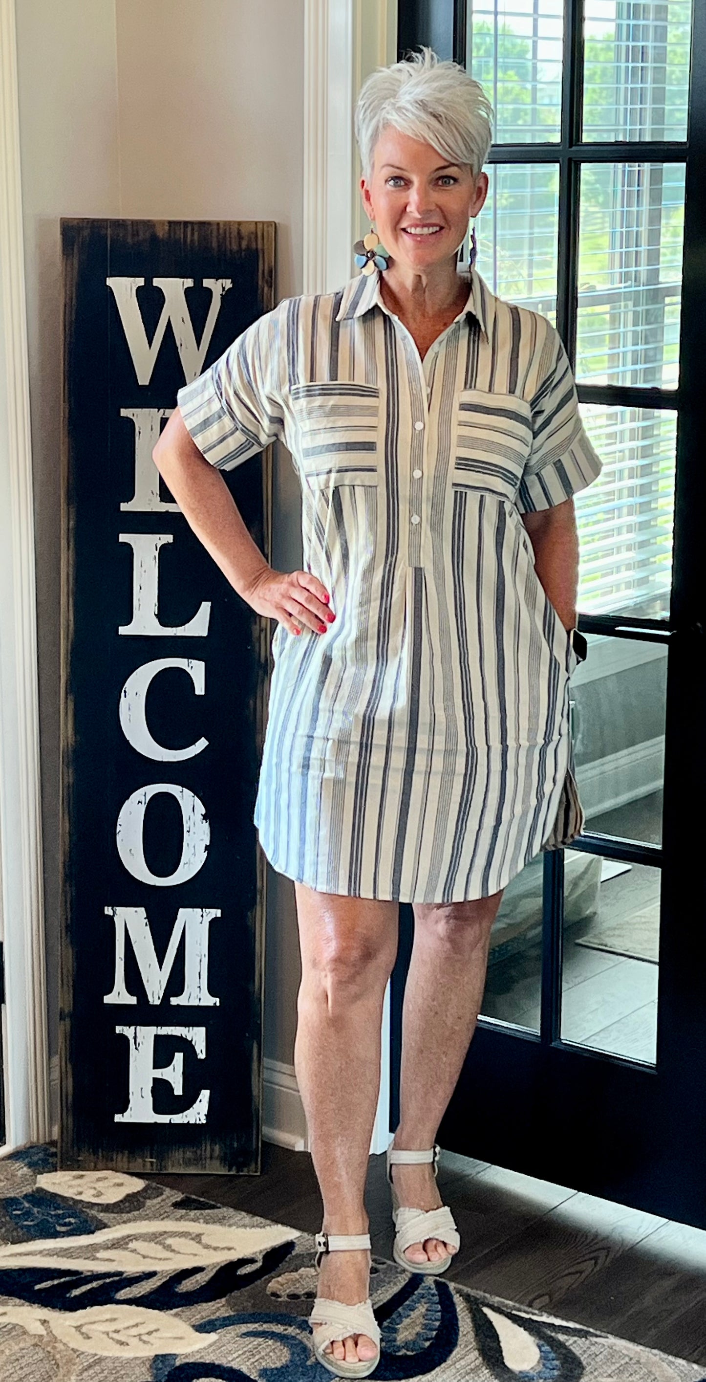 Simply Classy In Stripes Dress