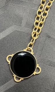 Midnight Medallion Necklace (IN STOCK)