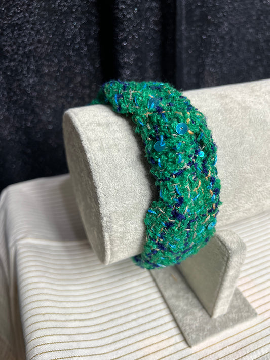 Green In Tweed Topknot Headband