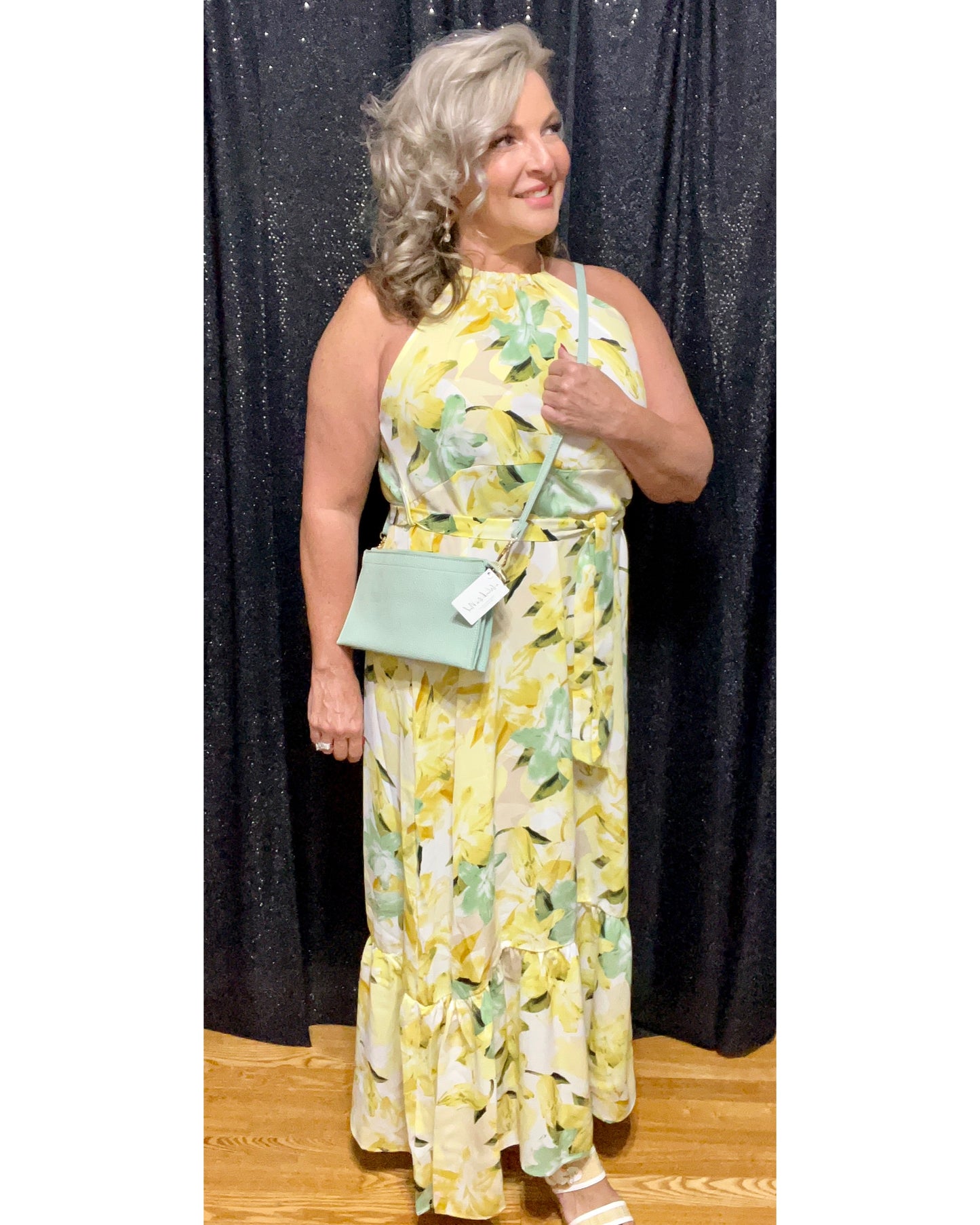 Sunshine On My Shoulders Floral Maxi Dress (IN STOCK)