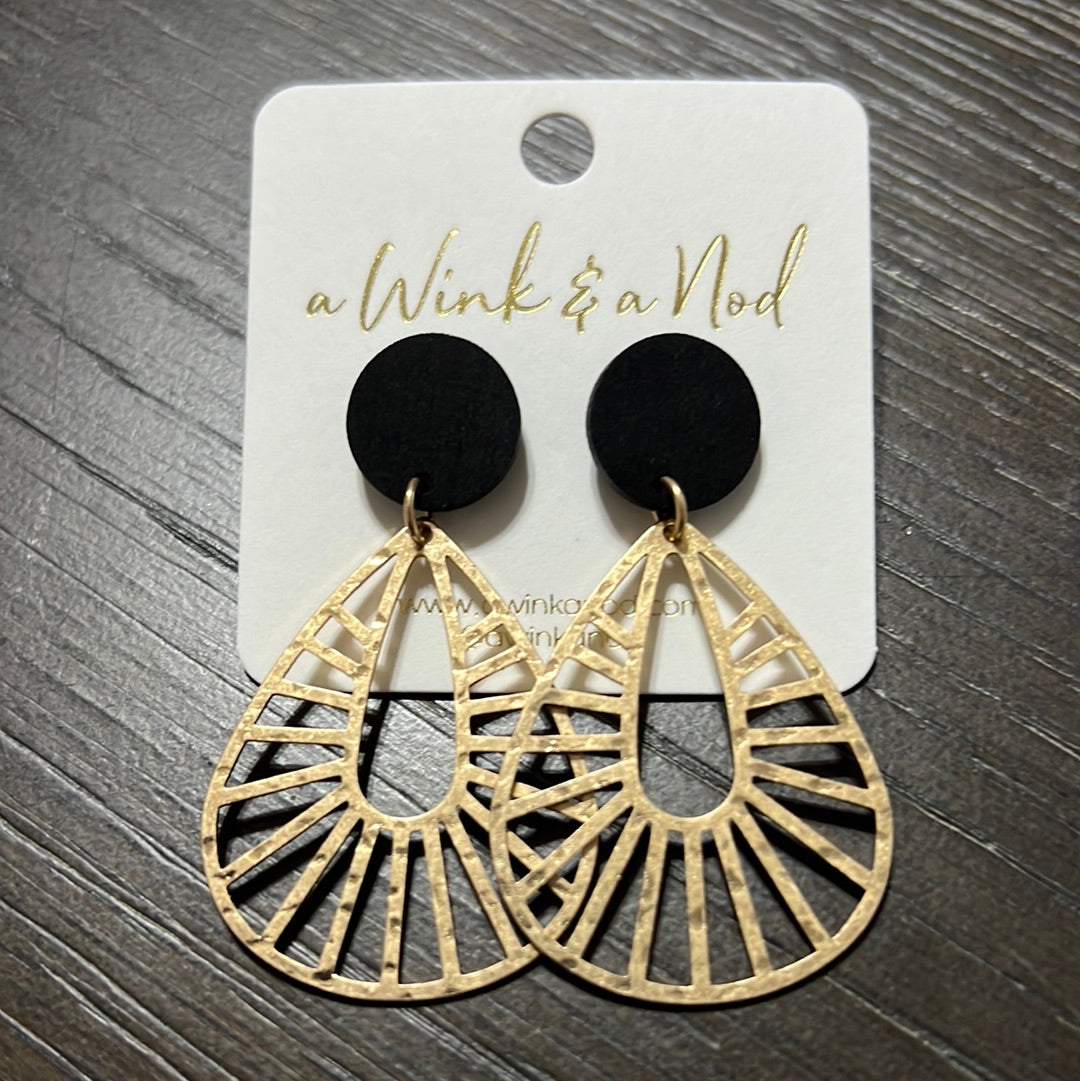 Sunburst In Teardrop Earrings (IN STOCK)