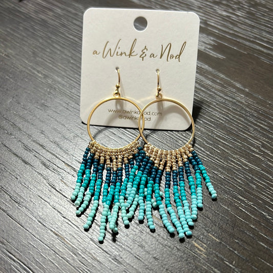 Love In Seed Bead Earrings (IN STOCK)