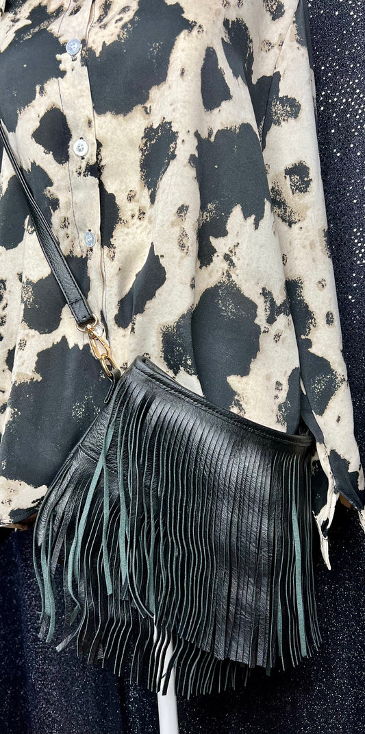 Simple and Sassy Fringe Crossbody Bag