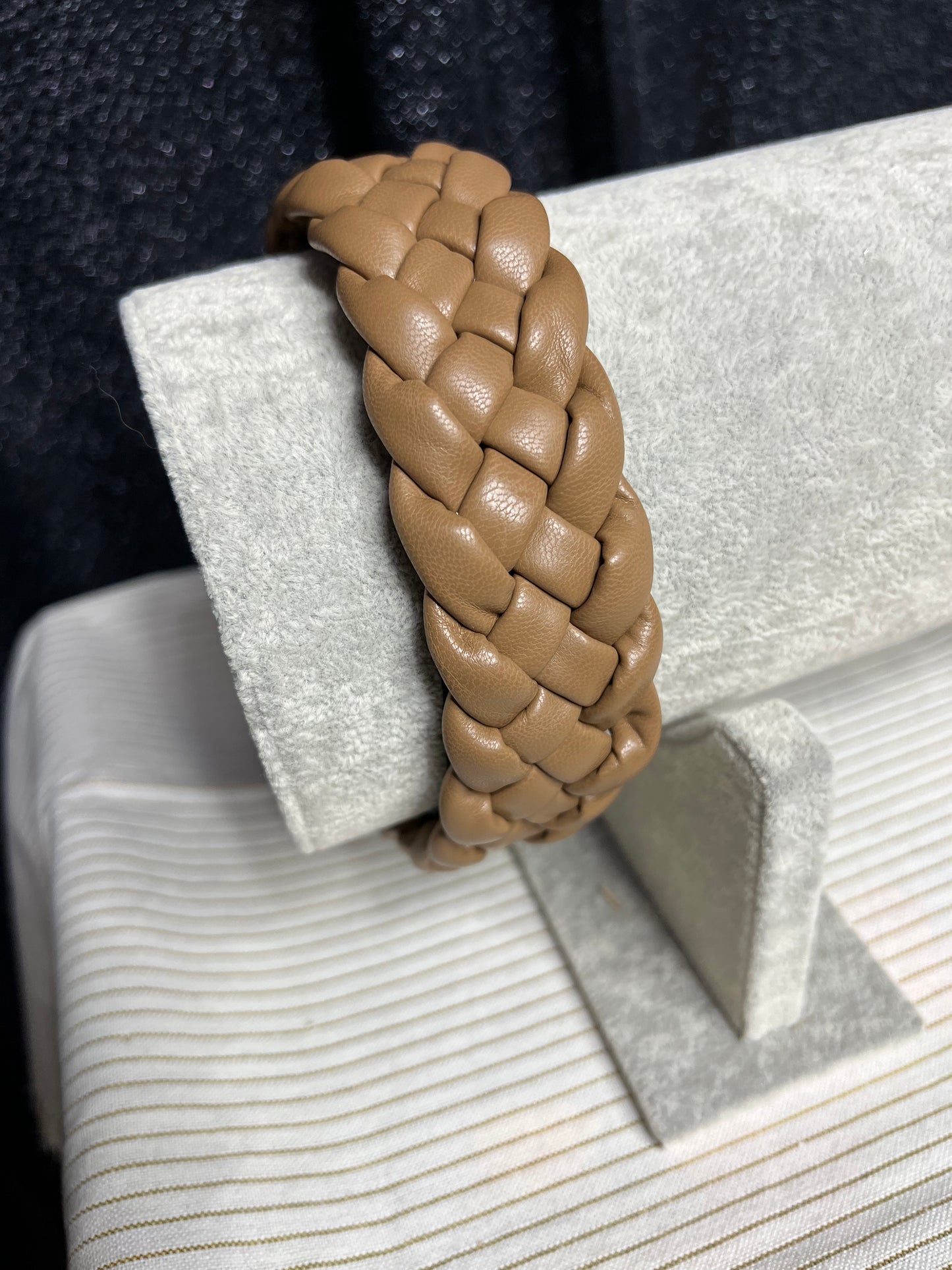 Braided Beauty In Khaki Headband