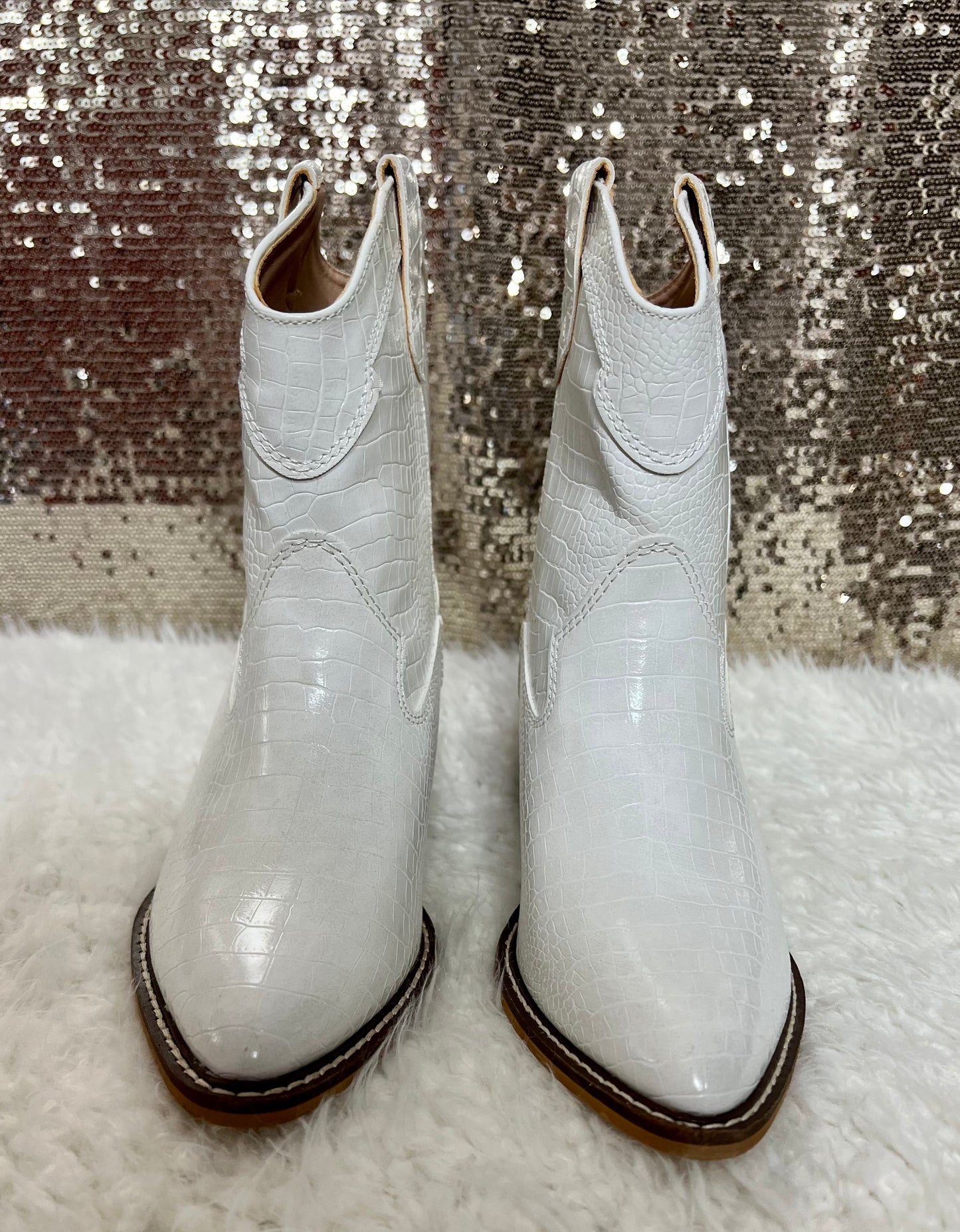 Crisp, Cream and Cute Booties (IN STOCK)