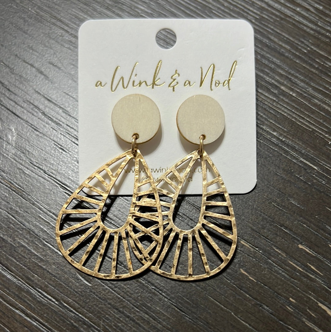 Sunburst In Teardrop Earrings (IN STOCK)