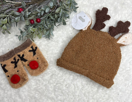 Rudolph Chenille Hat & Socks