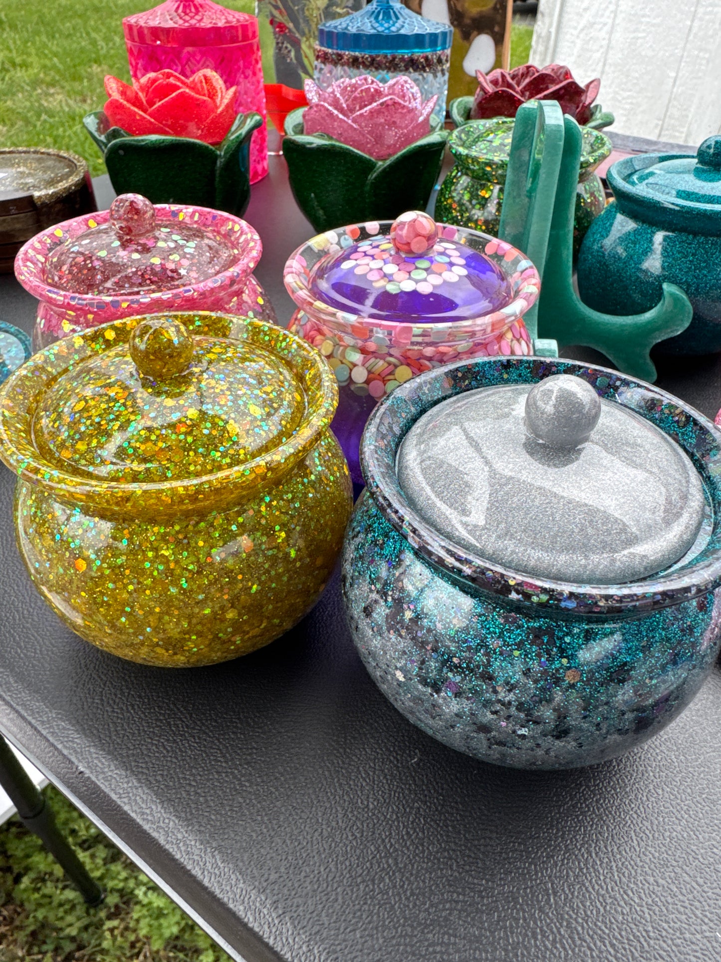 Resin Jar With Lid