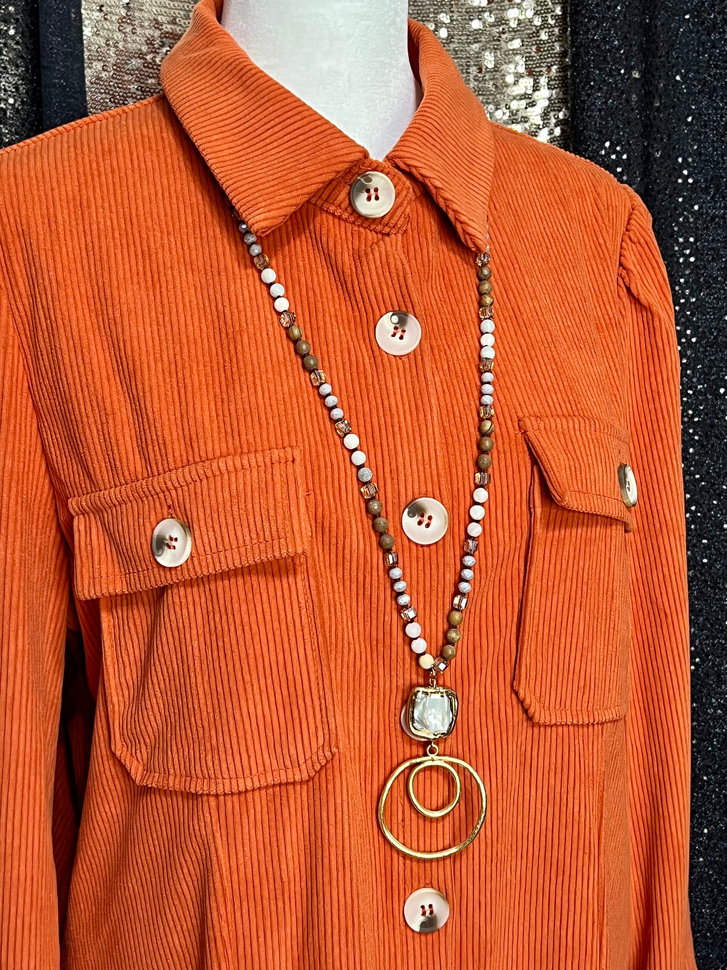 Orange You Glad It's Corduroy Dress (IN STOCK)