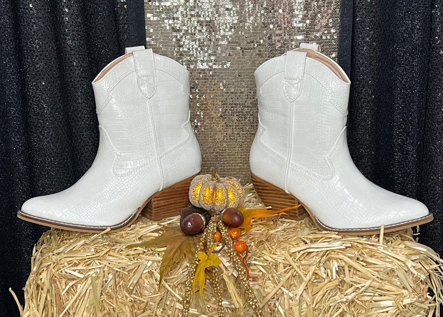 Crisp, Cream and Cute Booties (IN STOCK)