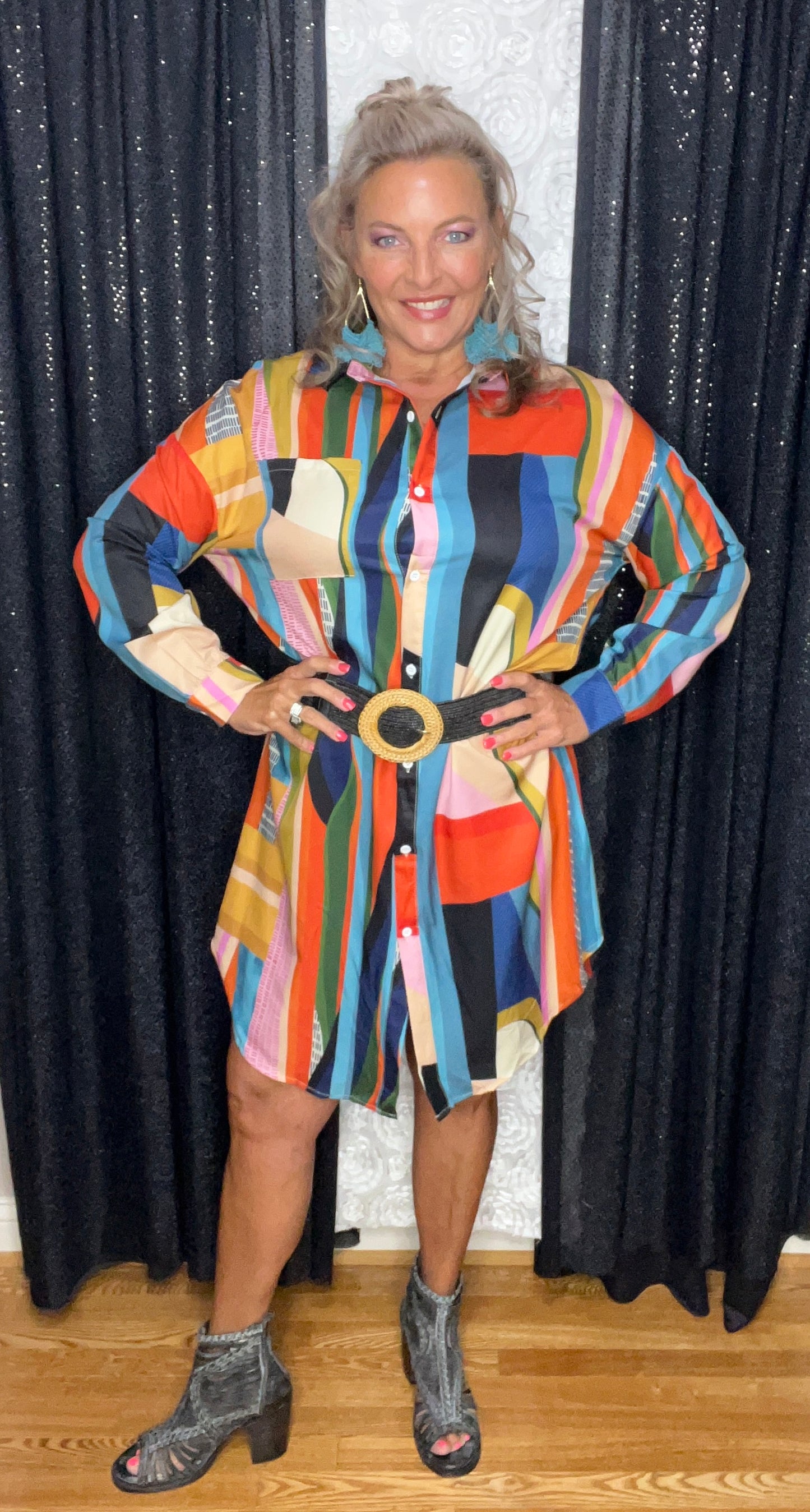 Girl Boss In Color Block Dress (IN STOCK)