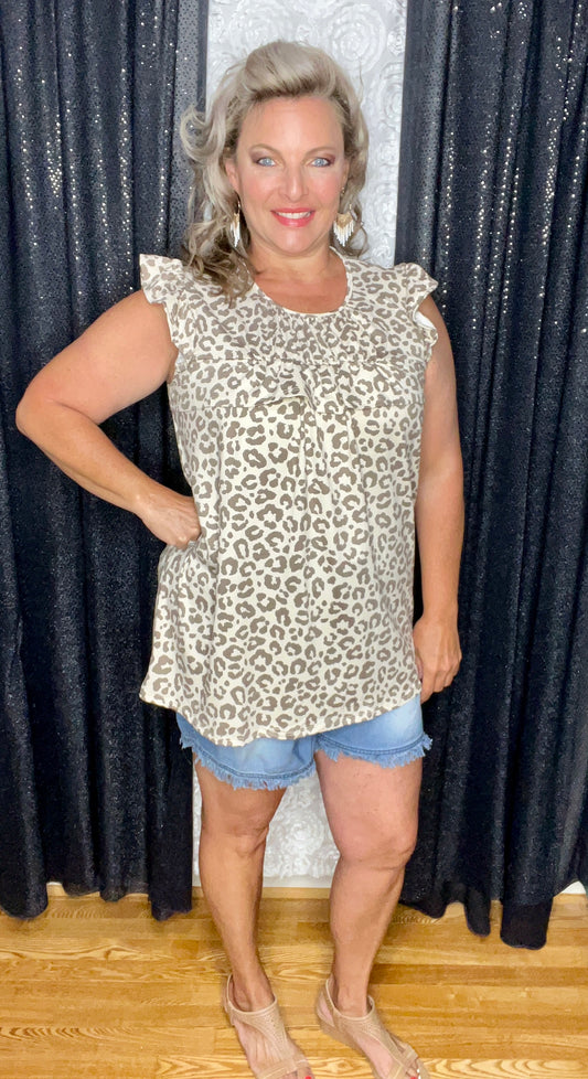 The Cat's Meow Ruffled Top (IN STOCK)