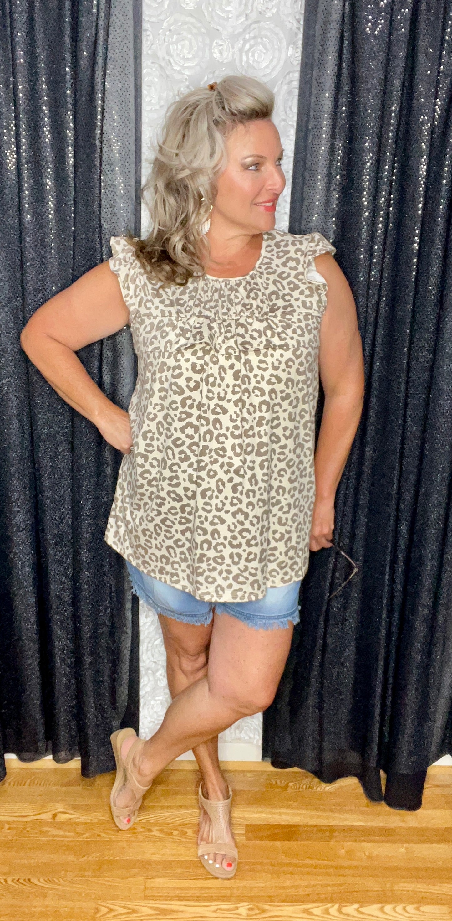 The Cat's Meow Ruffled Top (IN STOCK)