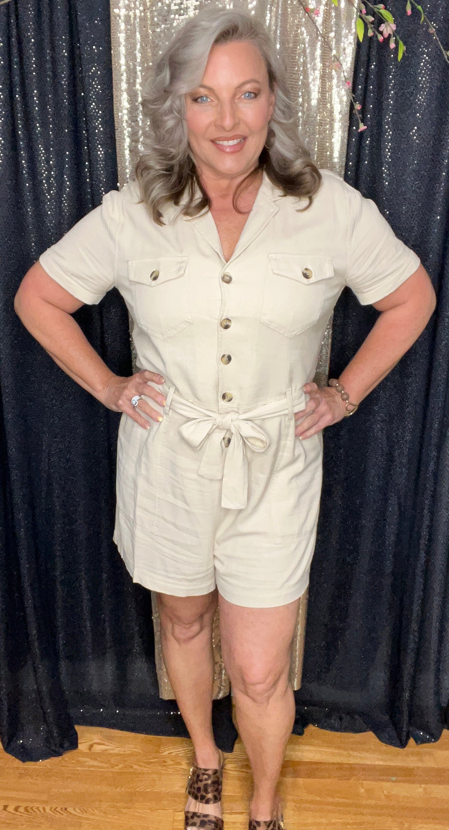 Classy & Chic Linen Romper (IN STOCK)