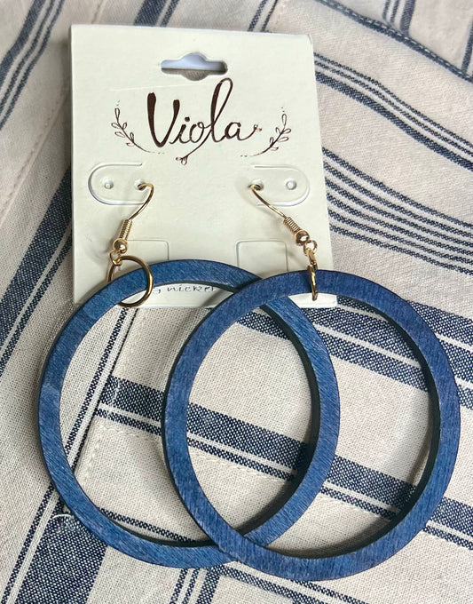 Nice In Navy Earrings (IN STOCK)