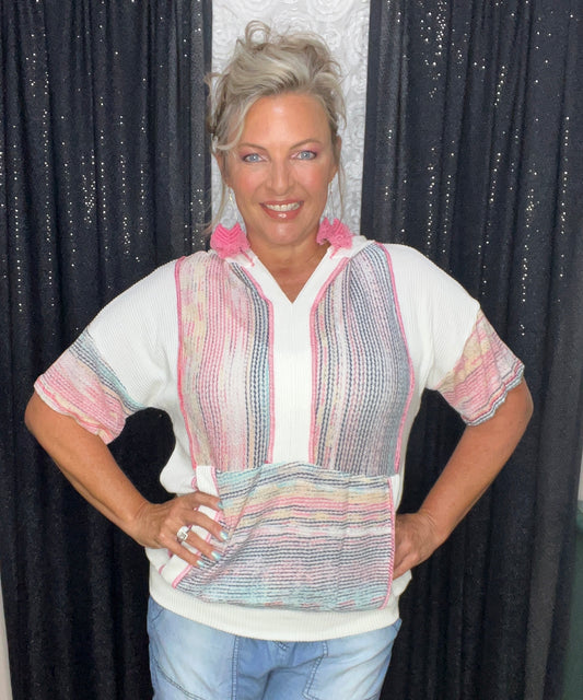 Summer Fun Ribbed Top ( IN STOCK)