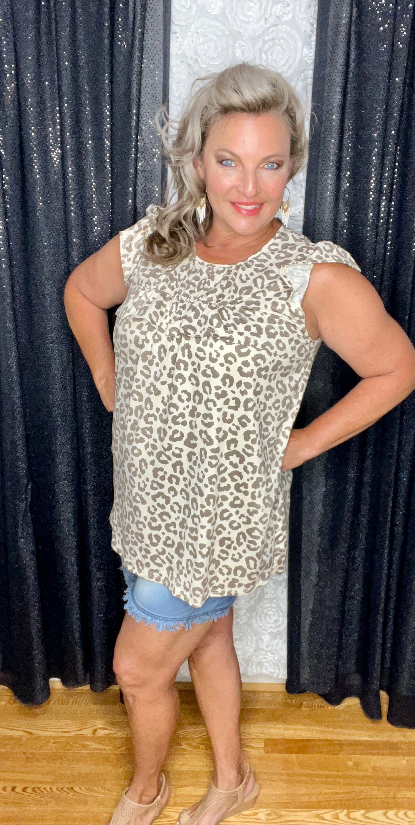The Cat's Meow Ruffled Top (IN STOCK)