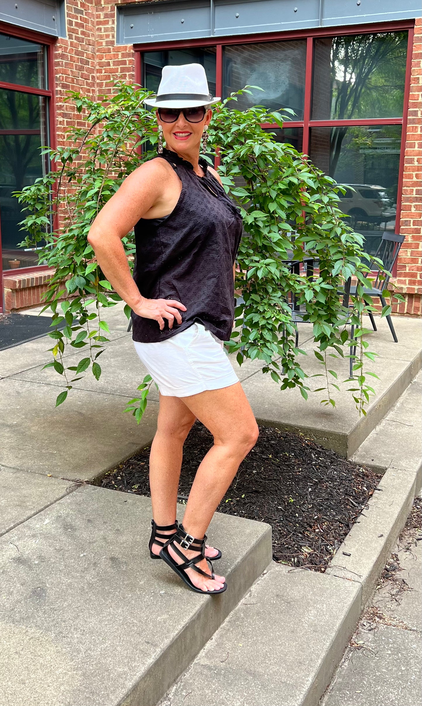 Back In Black Flare Halter (IN STOCK)