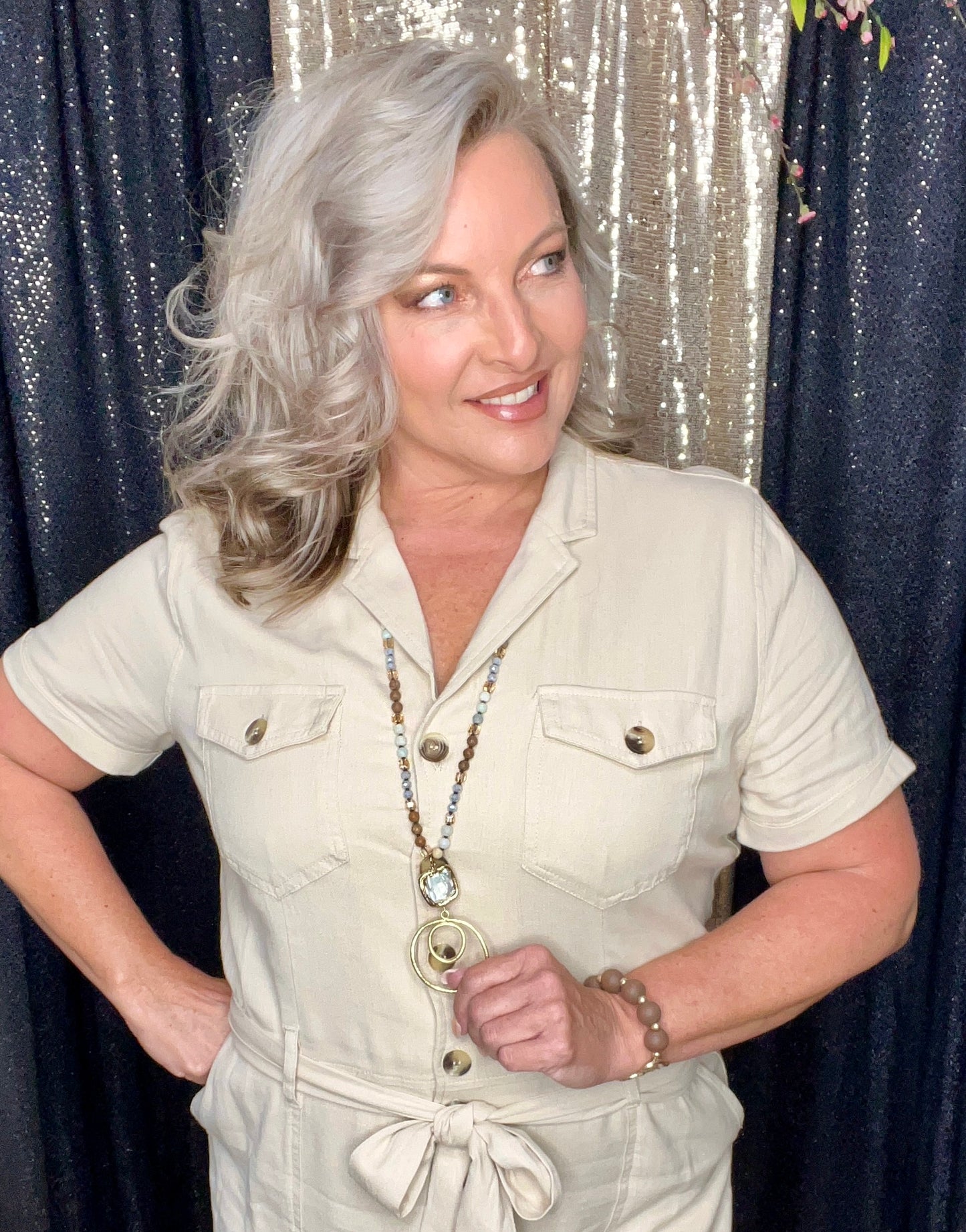Classy & Chic Linen Romper (IN STOCK)