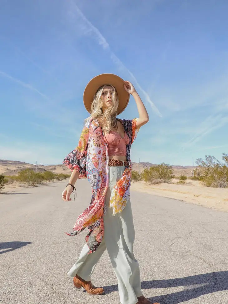 Patchwork On The Go-Go Kimono (IN STOCK)