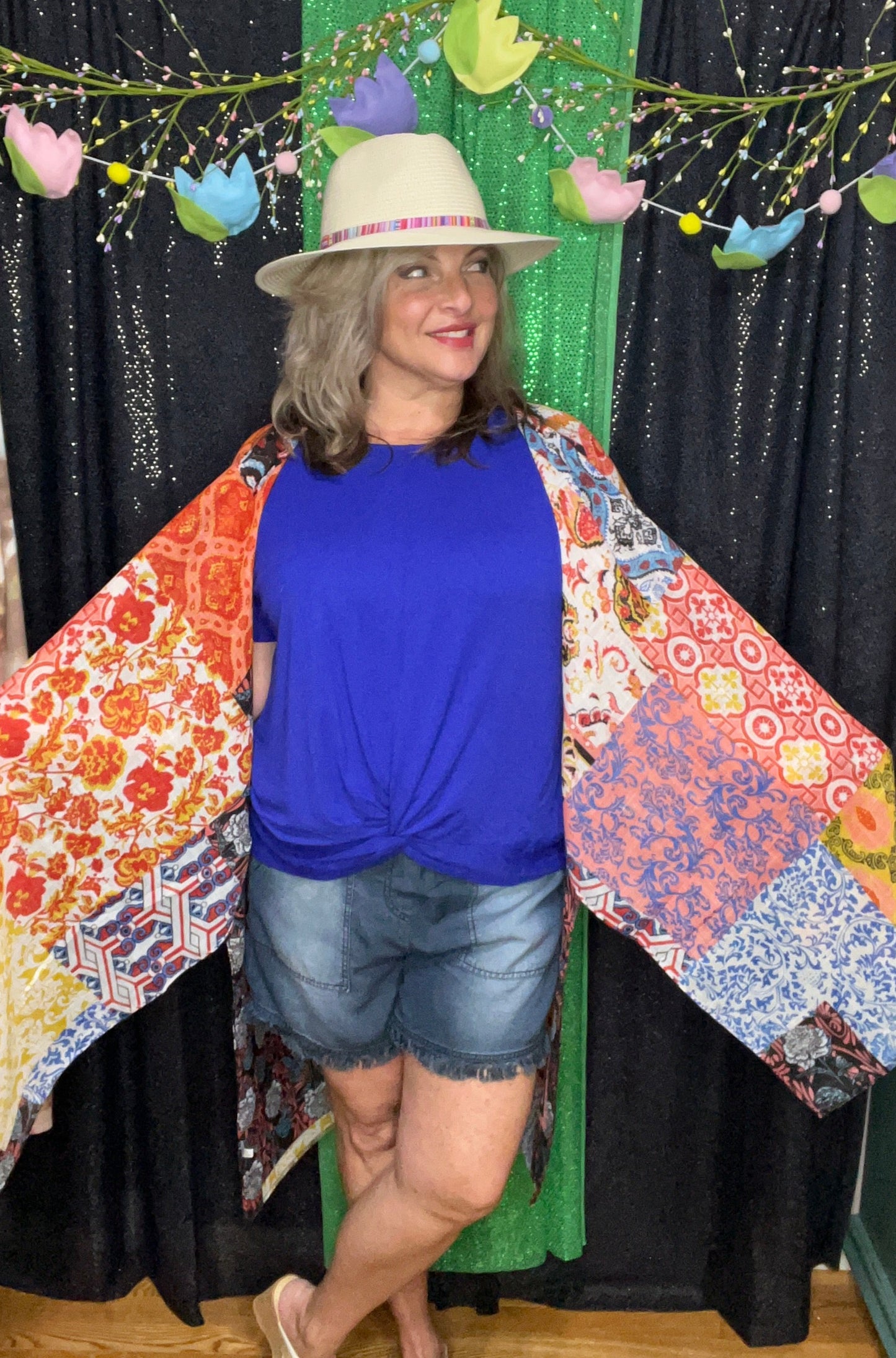 Patchwork On The Go-Go Kimono (IN STOCK)