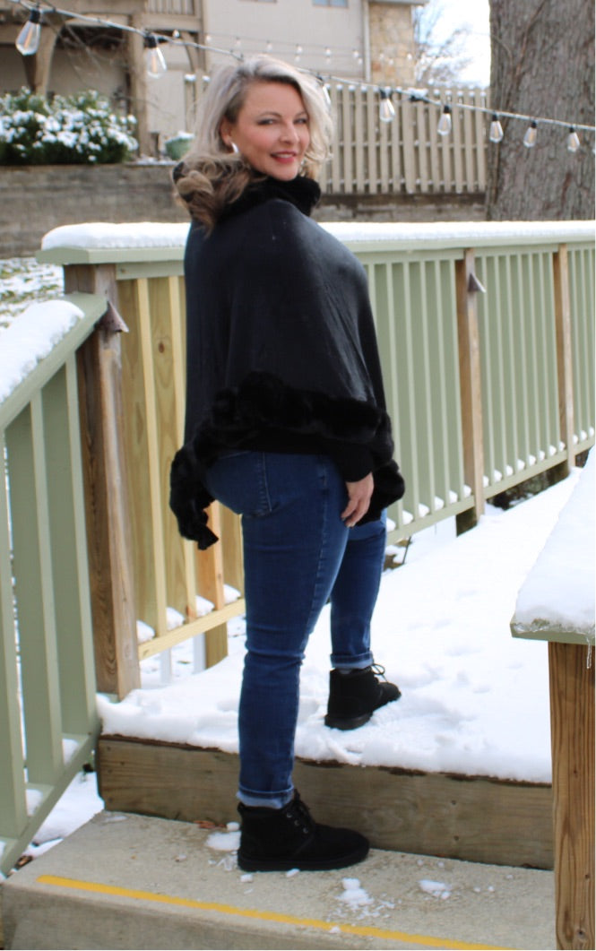 Luxury and Lush Poncho (IN STOCK)