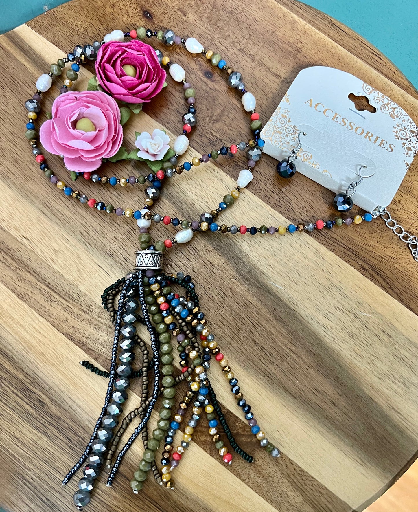 Totally A Tassel Necklace & Earring Set (IN STOCK)