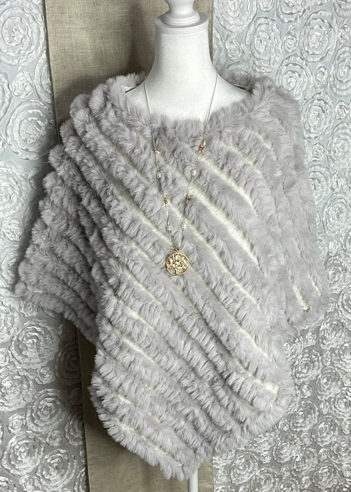 Fun Fur and Fabulous Poncho (IN STOCK)