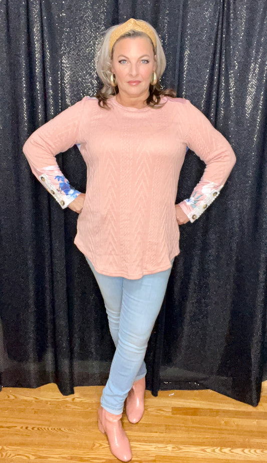 Knock Out Floral Knit Top (IN STOCK)