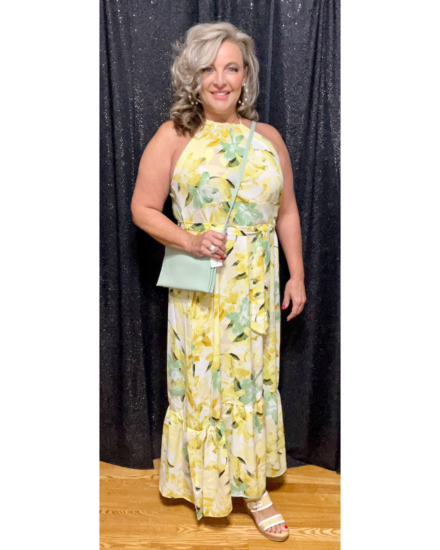 Sunshine On My Shoulders Floral Maxi Dress (IN STOCK)