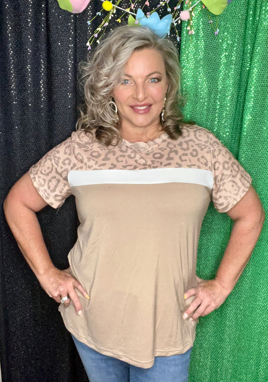 Casual In Color Block Top (IN STOCK)