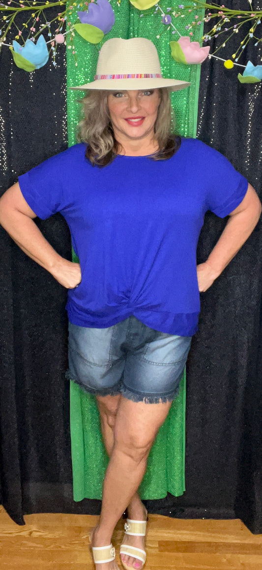 Color Pop Top - Bright blue (IN STOCK)