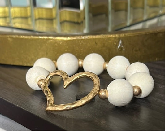 Oatmeal Beads and Baubles Bracelet (IN STOCK)