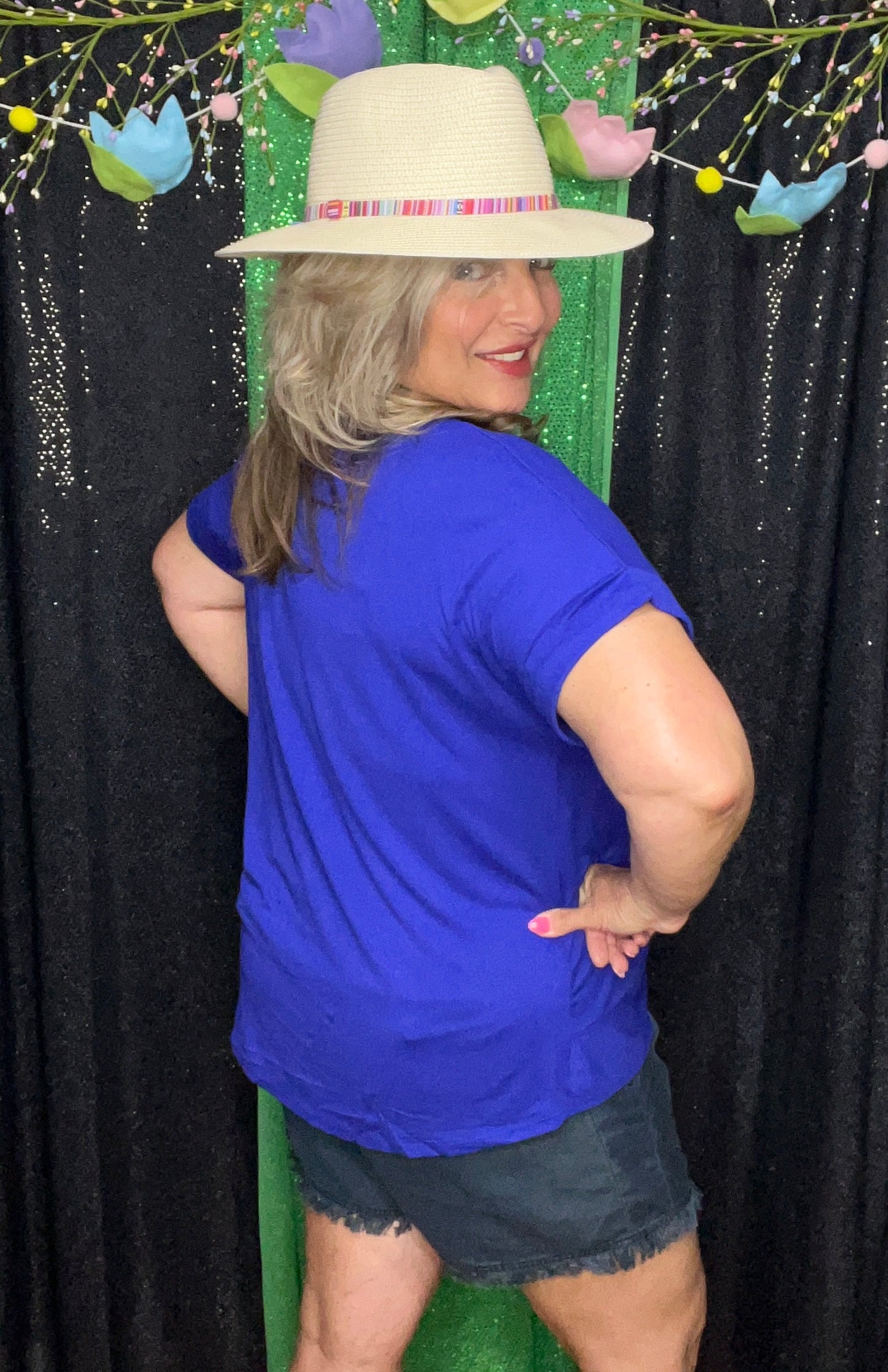 Color Pop Top - Bright blue (IN STOCK)