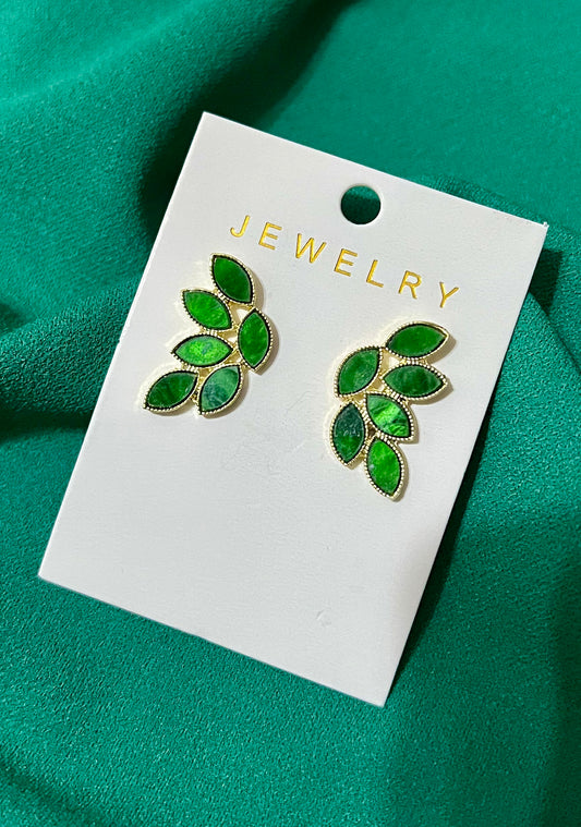 It's A Leafy Green and It's Great Earrings (IN STOCK)