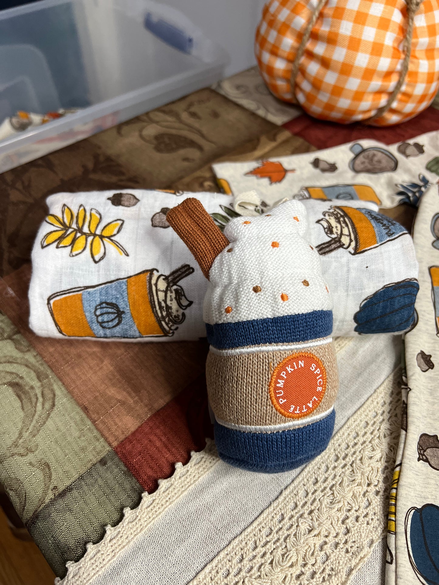 I Love You A Latte Muslin Blanket & Toy