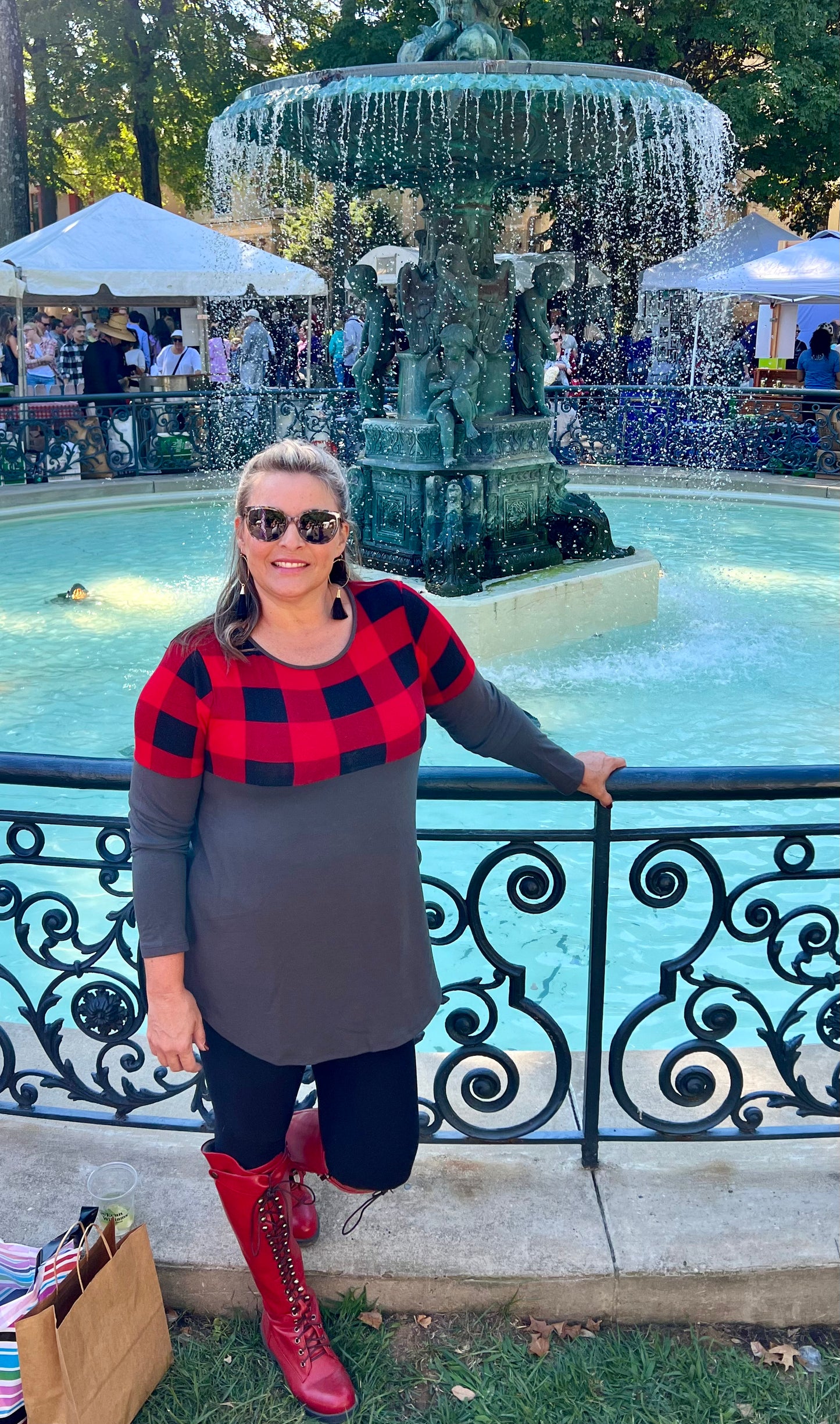 Plaid For The Win Tunic Top (IN STOCK)