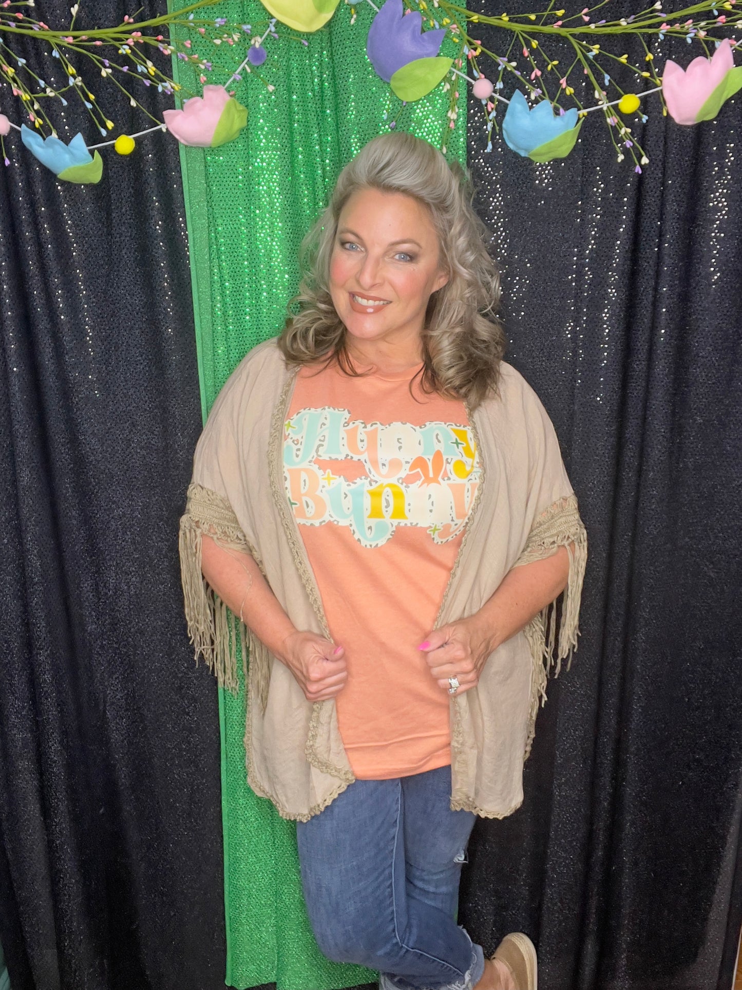Mocha Medallion Crochet Kimono (IN STOCK)