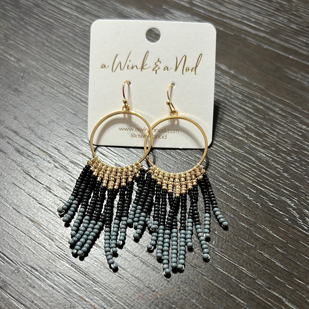 Love In Seed Bead Earrings (IN STOCK)