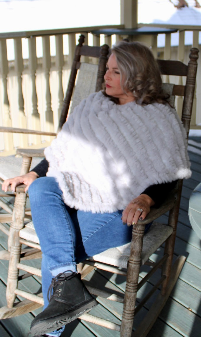 Fun Fur and Fabulous Poncho (IN STOCK)