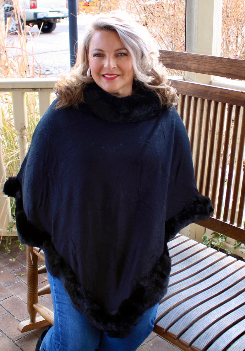 Luxury and Lush Poncho (IN STOCK)