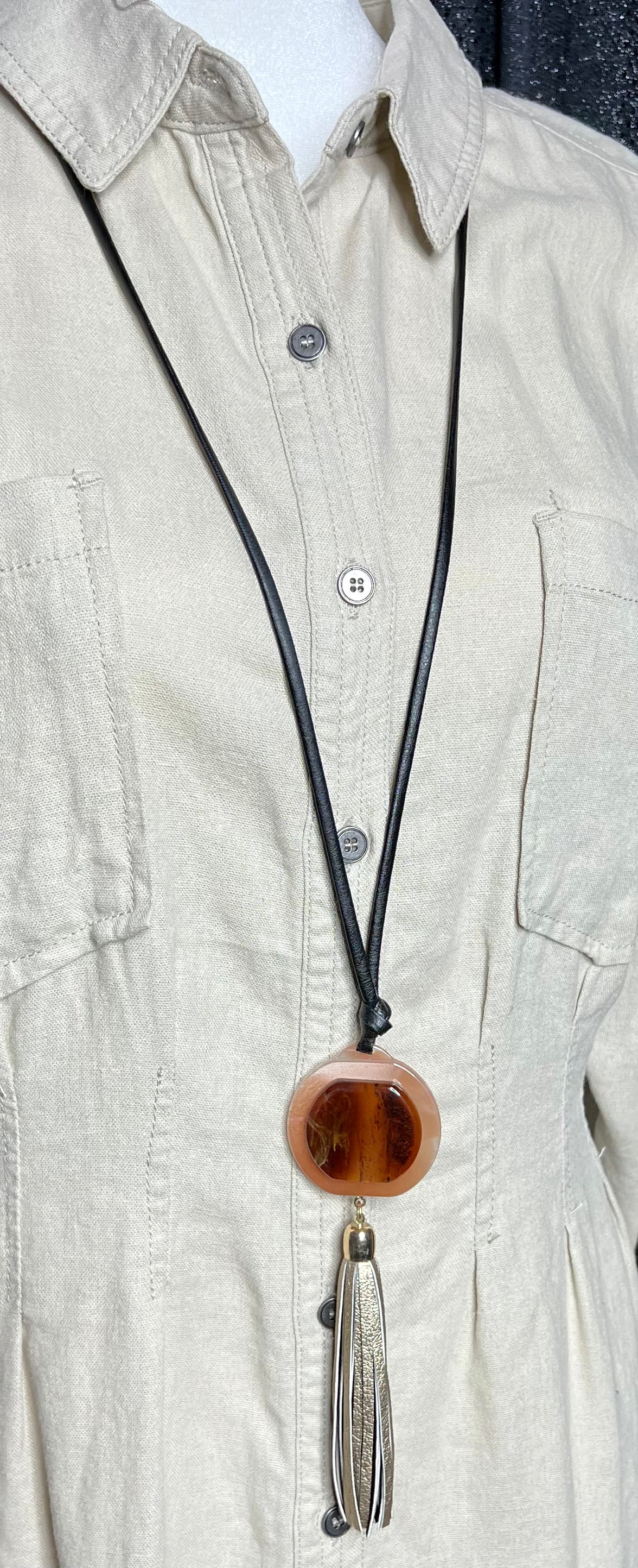 Blush and Bold Medallion Necklace (IN STOCK)