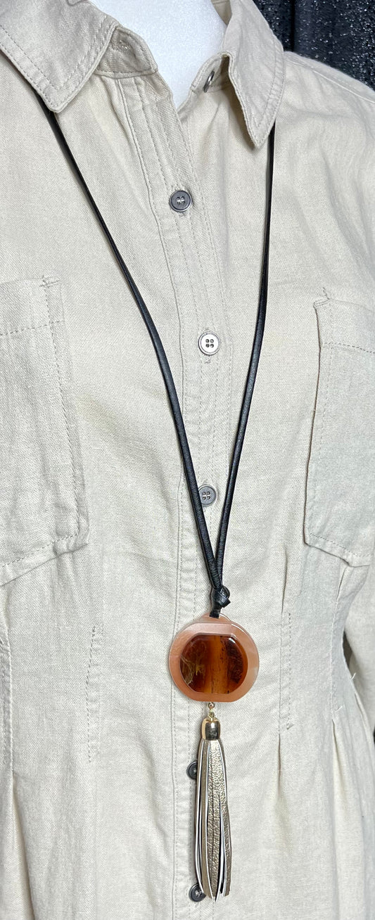 Blush and Bold Medallion Necklace (IN STOCK)