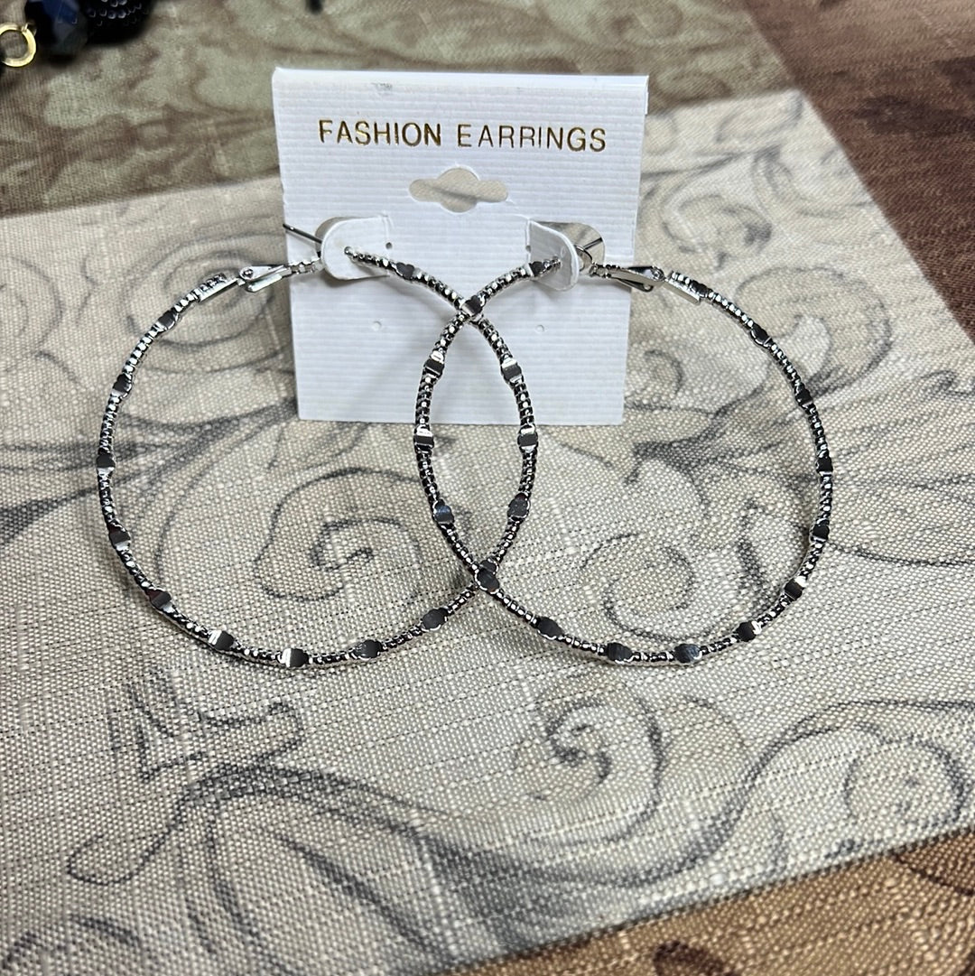 Silver Sass Hoops